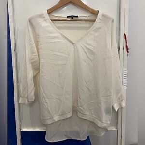 Tibi V-Neck Long Sleeve Blouse